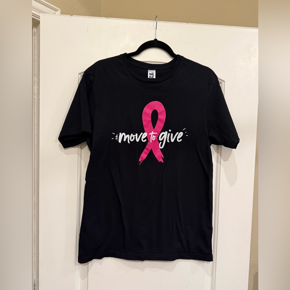 Zumba Fitness Black Tee with Pink Ribbon
